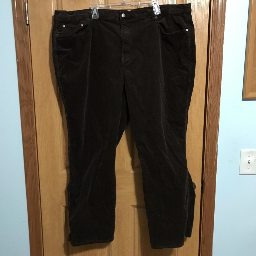 Lane Bryant dark brown corduroy pants